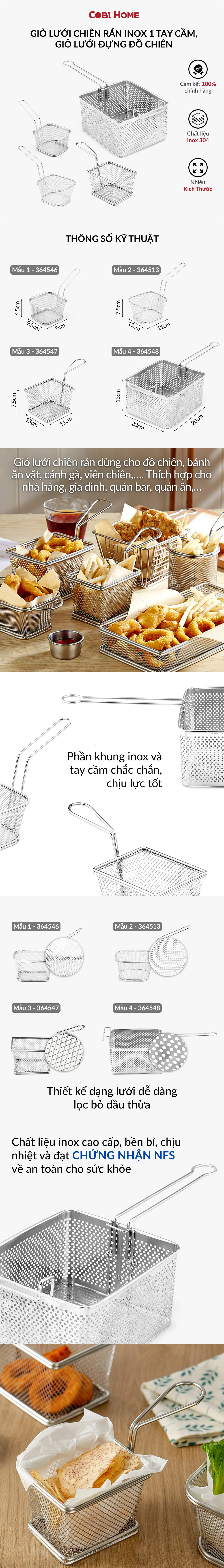 Giỏ lưới chiên